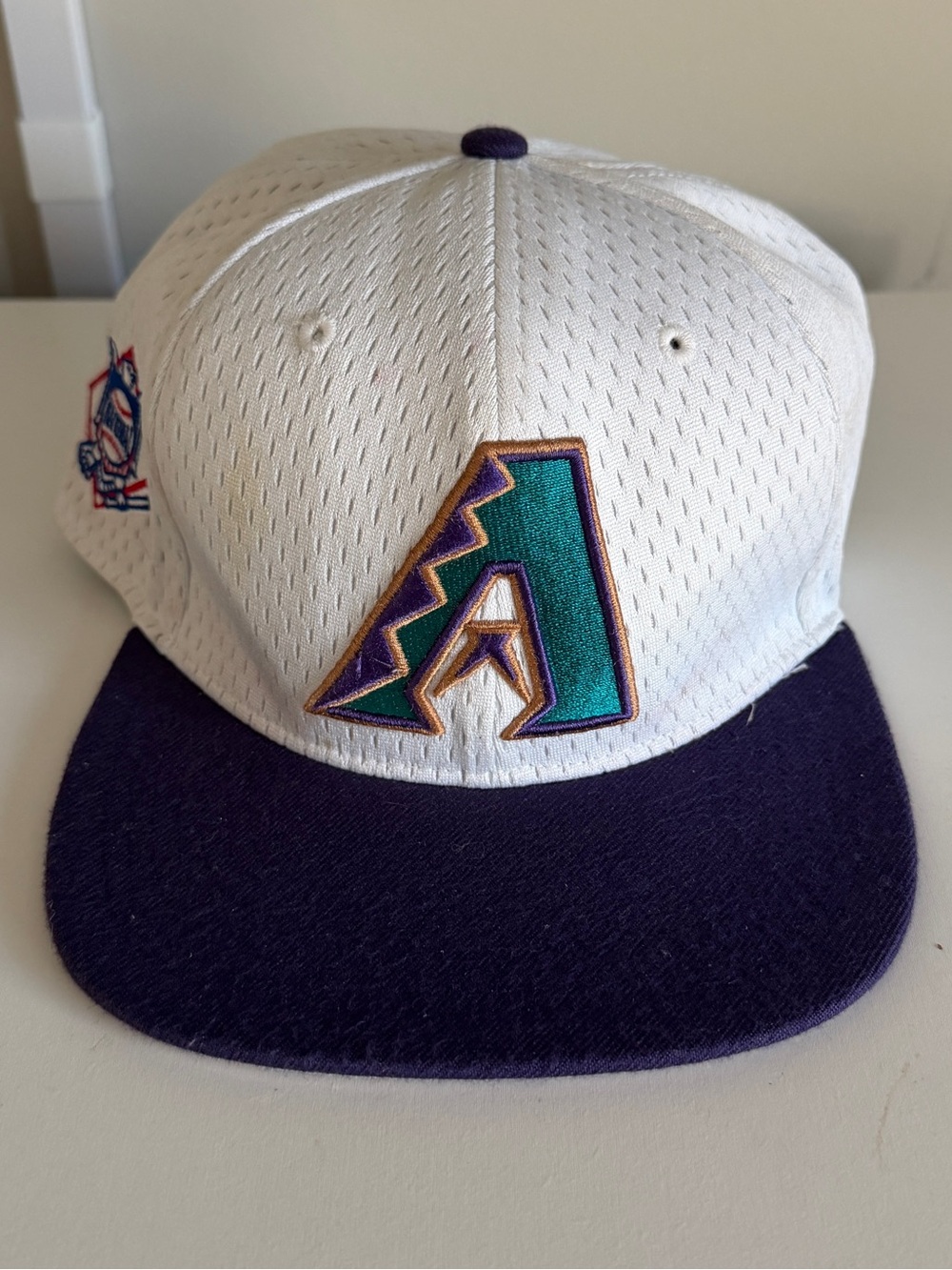 Arizona Diamondbacks 47 Brand Cooperstown Mesh Snapback Hat White Purple Vintage